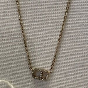 Dior 2025 Strass Crystal CD Gold plated necklace NWT full set Sold Out at Dior